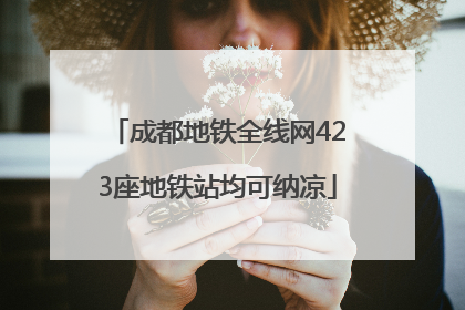 成都地铁全线网423座地铁站均可纳凉